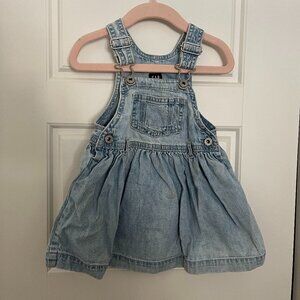 Baby Gap Denim Overall Dress | Baby Girl 12–18M | VGUC